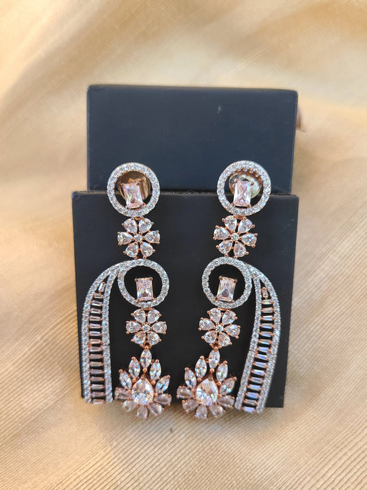 Rosegold CZ earrings