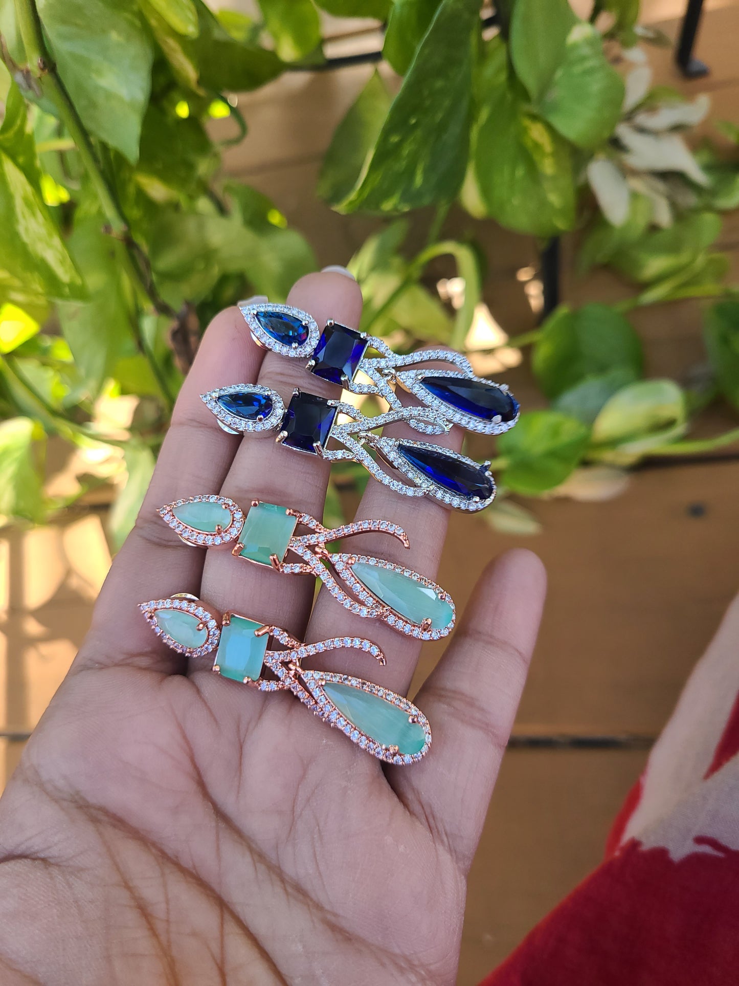 Mansi Chandbali CZ earrings