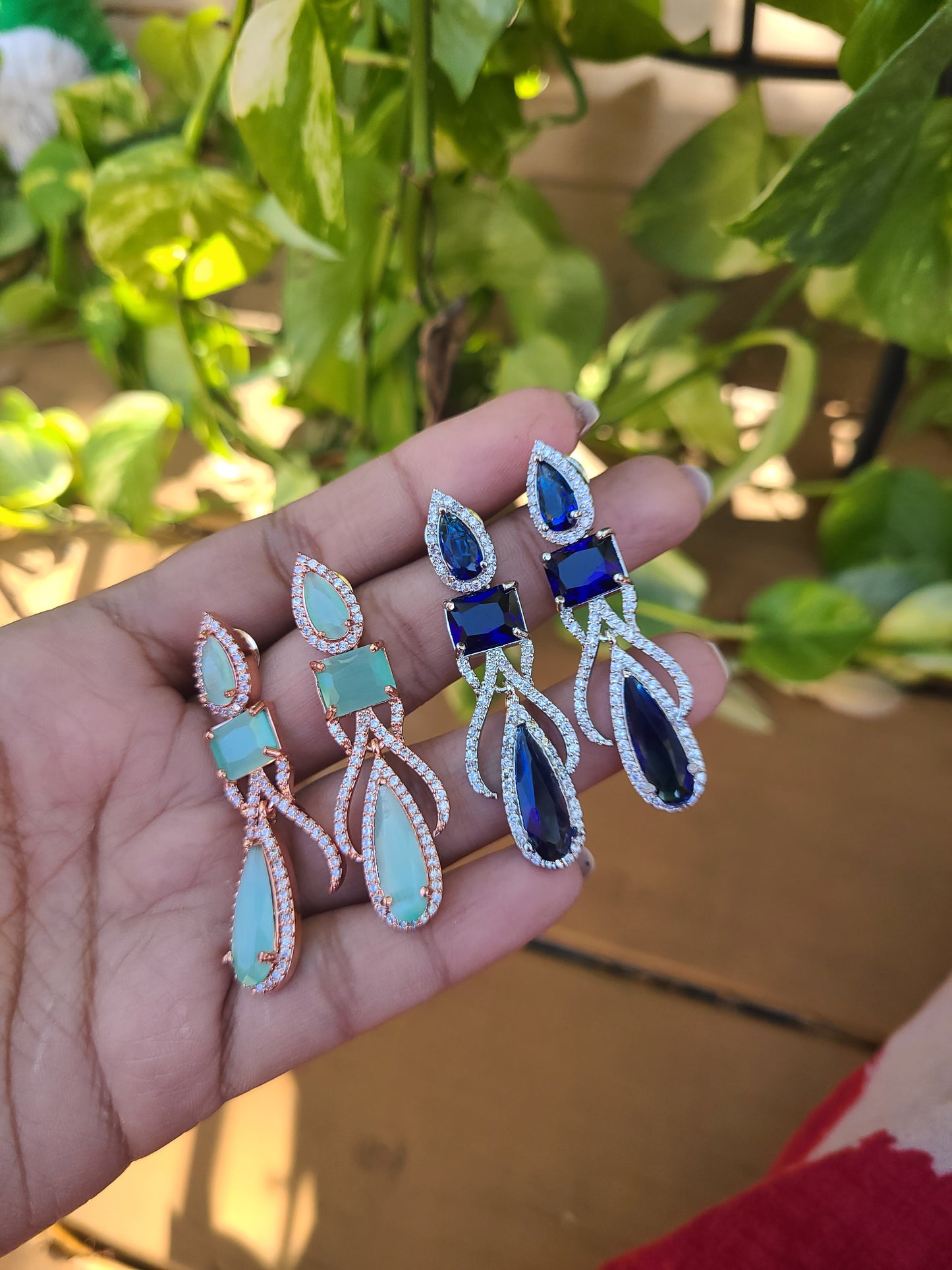 Mansi Chandbali CZ earrings