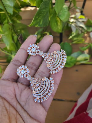 Zoey Chandbali CZ earrings