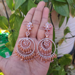 Chandbali CZ earrings