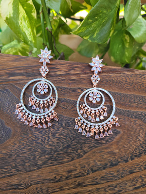 Chandbali CZ earrings