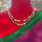 Navratna layer designer matte necklace set