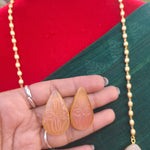 Coral Handmade contemporary necklace set