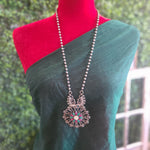 Malia Handmade Silver alike pendant necklace set