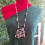 Malia Handmade Silver alike pendant necklace set