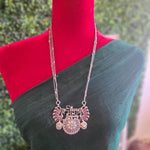 Meera Handmade Silver alike pendant necklace set