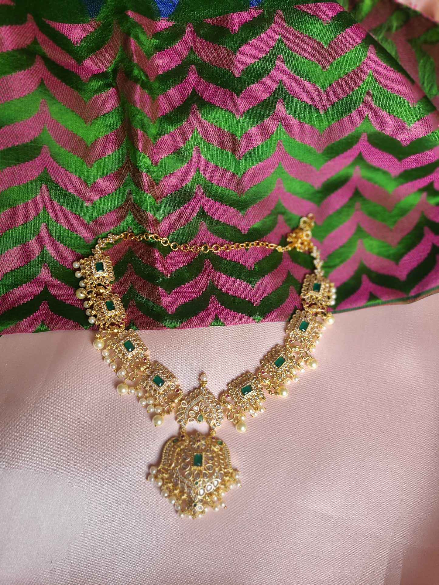Vasvi designer gold plated necklace set