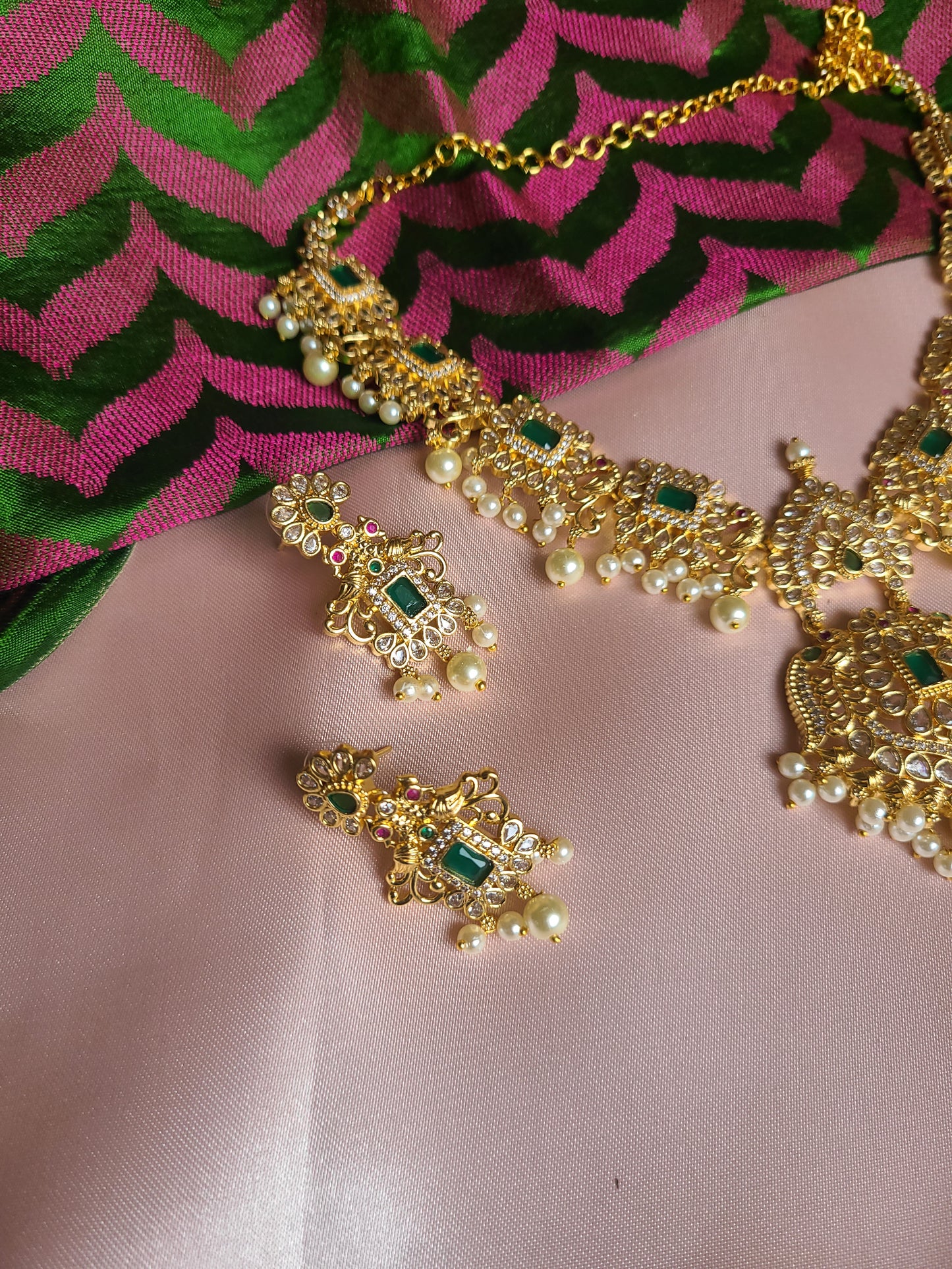 Vasvi designer gold plated necklace set