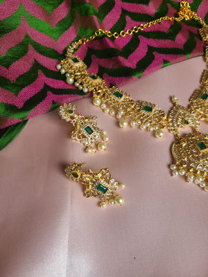 Vasvi designer gold plated necklace set