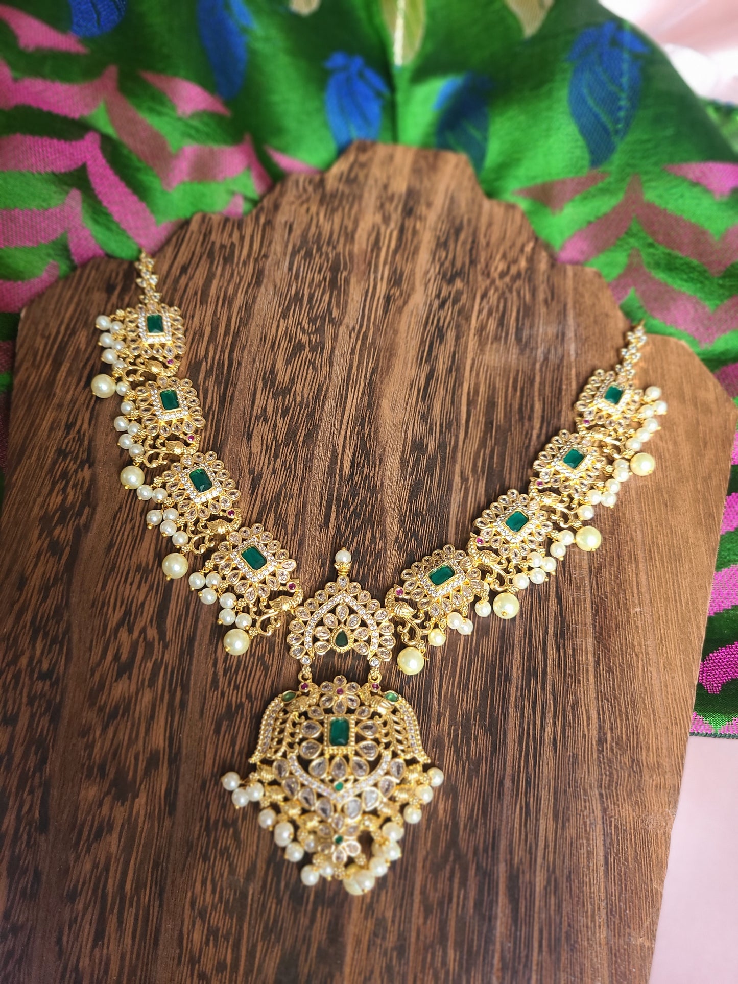 Vasvi designer gold plated necklace set