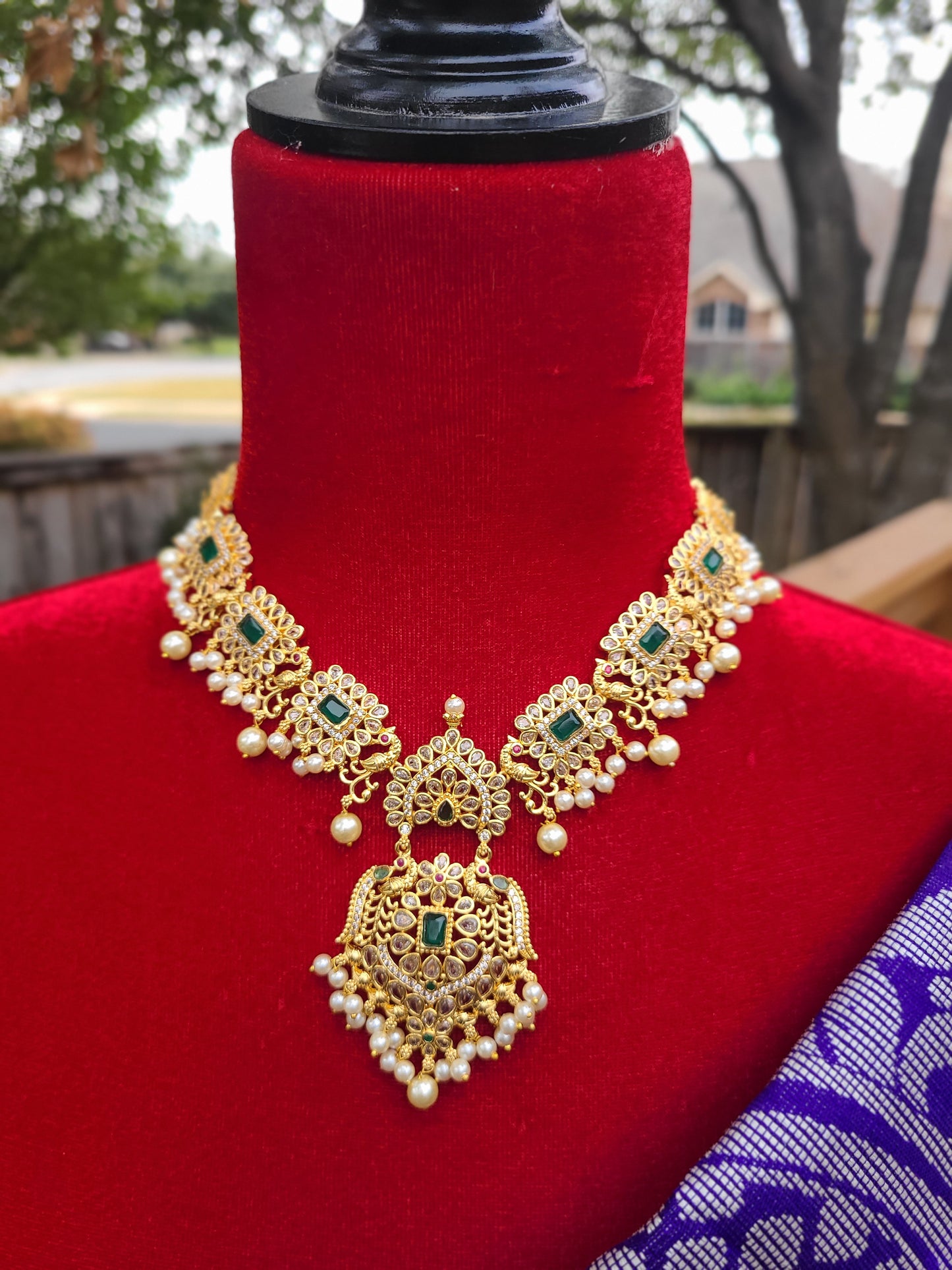 Vasvi designer gold plated necklace set