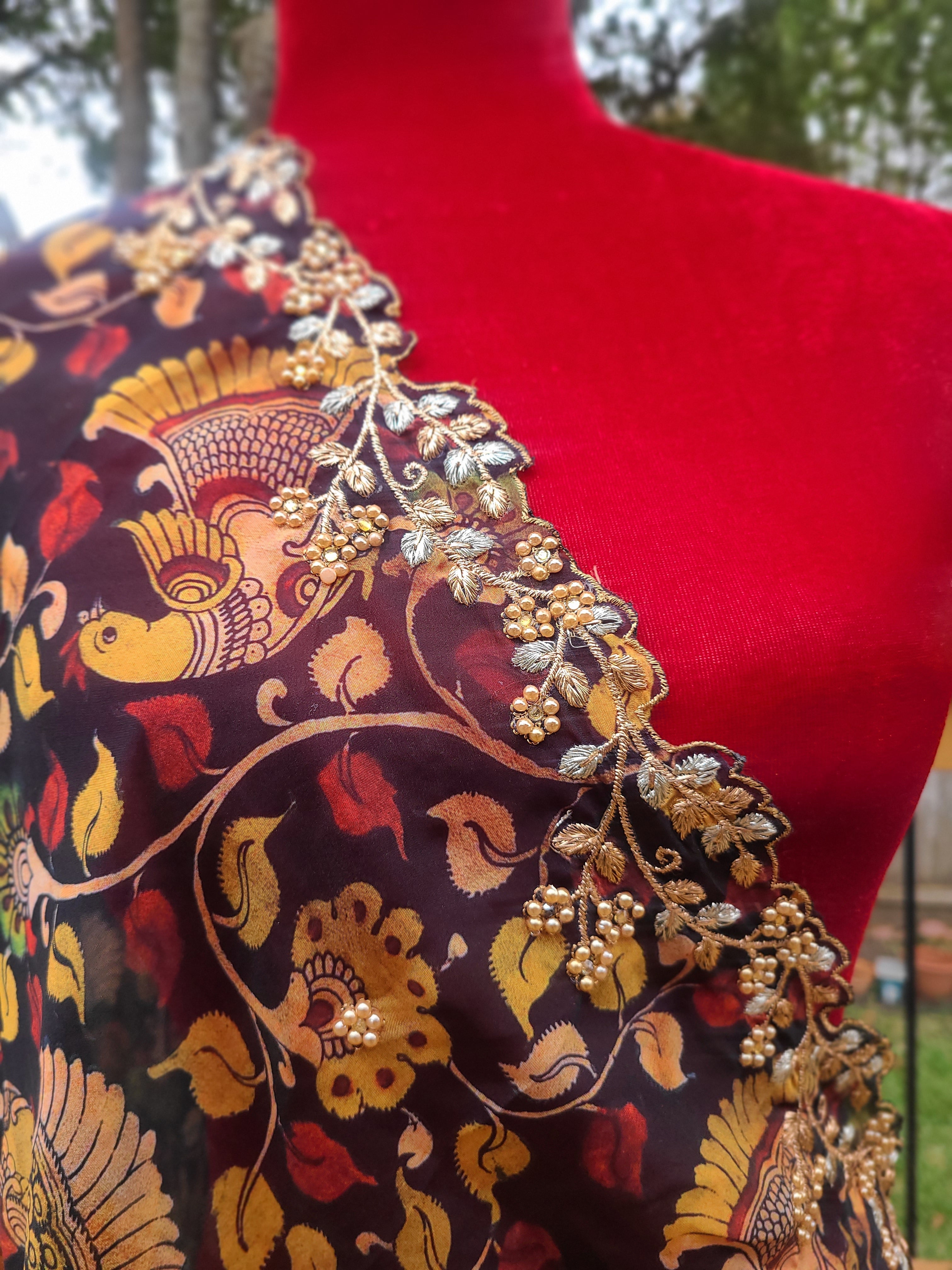Kanjivaram Silk Half Saree Pattu Pavadai Lehenga/Banglori Silk Blouse  fabric/Net Cutwork Dupatta-South Indian Hindu Wedding-Bridesmaid Dress -  agrohort.ipb.ac.id