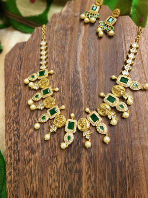 Saketha designer gold plated necklace set