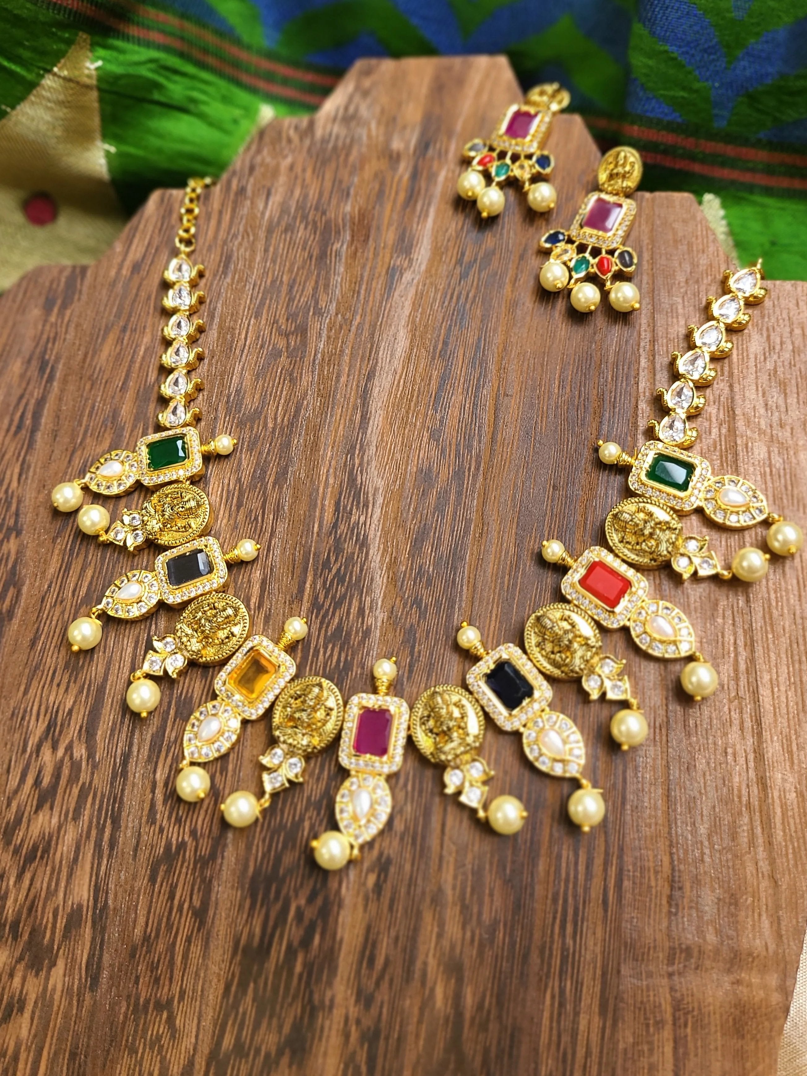 Saketha designer gold plated necklace set