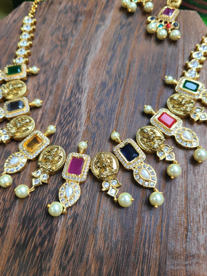 Saketha designer gold plated necklace set