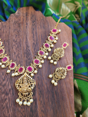 Sarya designer gold plated necklace set