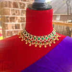 Arva pachi kundan choker necklace set