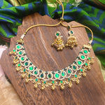 Arva pachi kundan choker necklace set