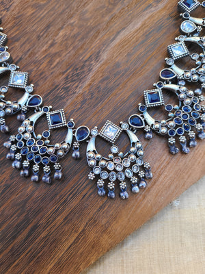 Ariyah silver alike necklace set