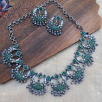 Ariyah silver alike necklace set