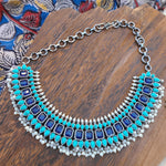 Alicia silver alike necklace set