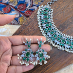 Maha Silver Alike  Necklace set