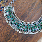 Alicia silver alike necklace set
