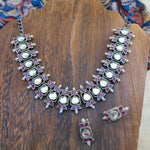 Ariyah silver alike necklace set