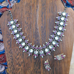 Ariyah silver alike necklace set