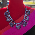 Ariyah silver alike necklace set