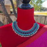 Alicia silver alike necklace set