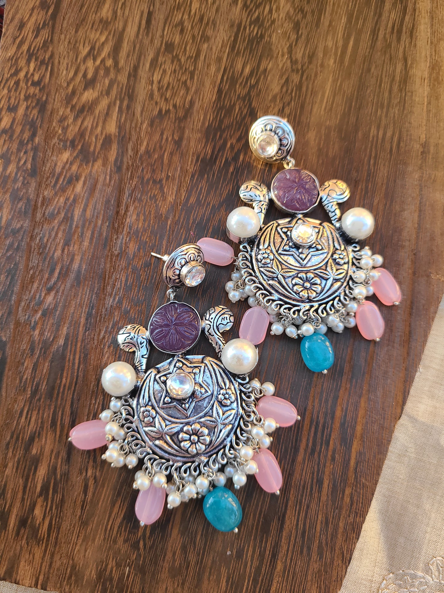 Alia silver alike earrings
