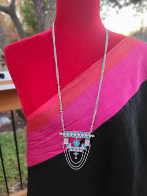 Amarpali silver alike pendant necklace