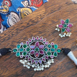 Lola Silver Alike choker Necklace set