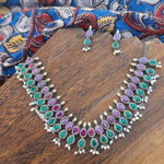 Ariyah silver alike necklace set