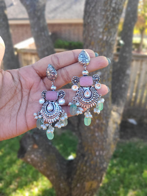 Alia silver alike earrings