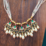 Ashwitha  pachi kundan necklace set