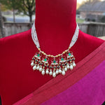 Ashwitha  pachi kundan necklace set