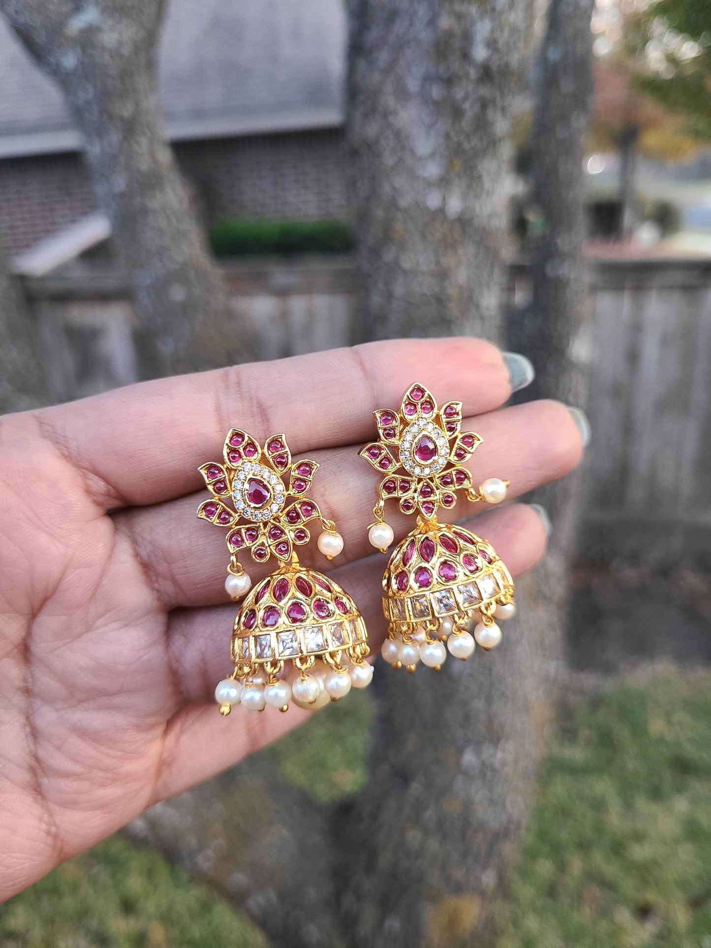 Bhagi jhumka earrings