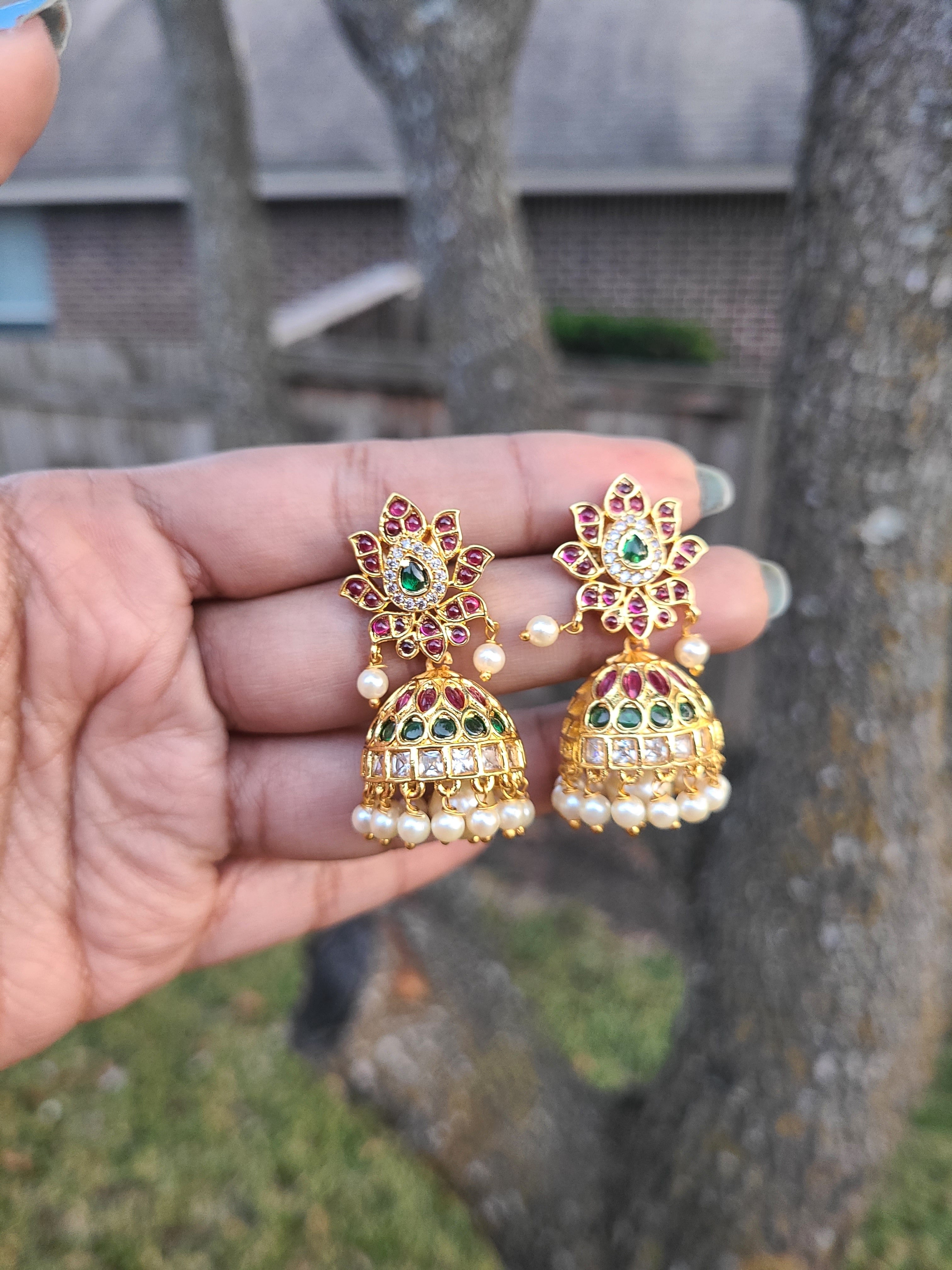 Bhagi jhumka earrings