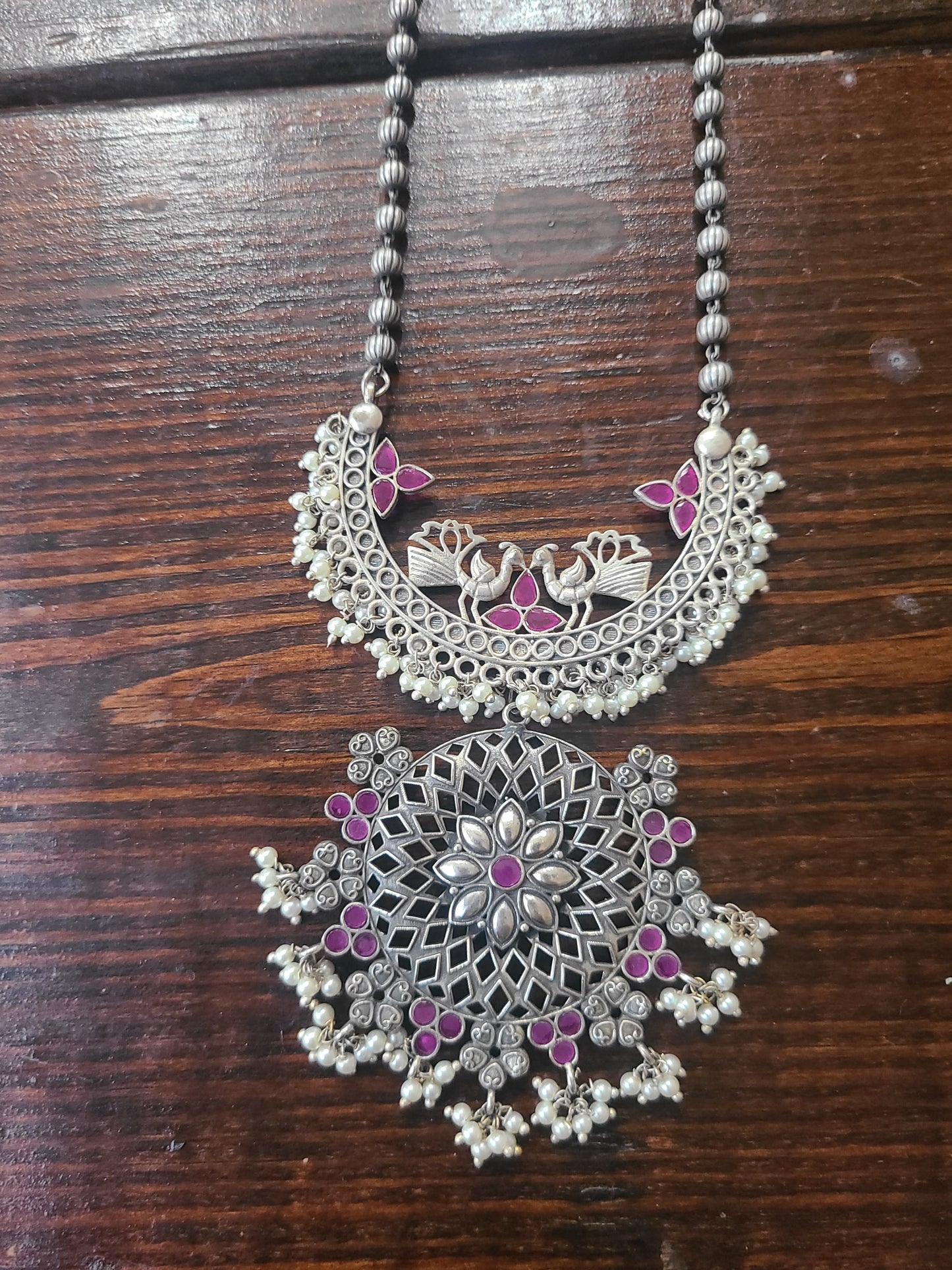 Maria Handmade contemporary pendant necklace set