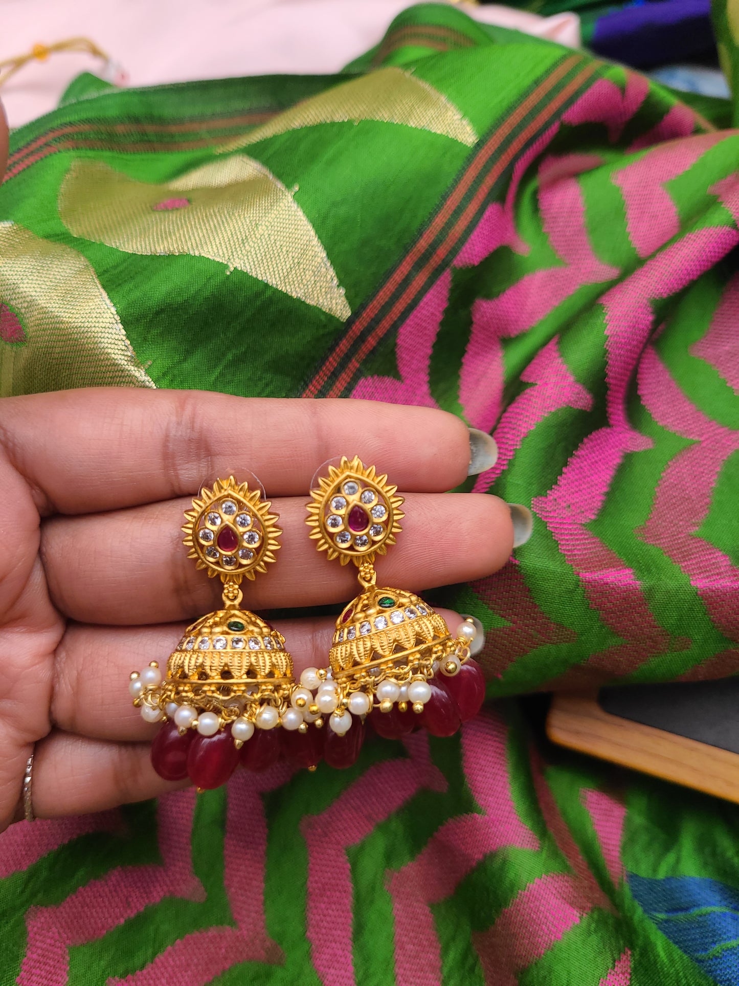 Dashavatharam designer gold plated necklace set