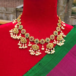 Saryia designer gold plated necklace set