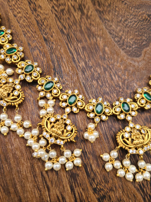 Saryia designer gold plated necklace set