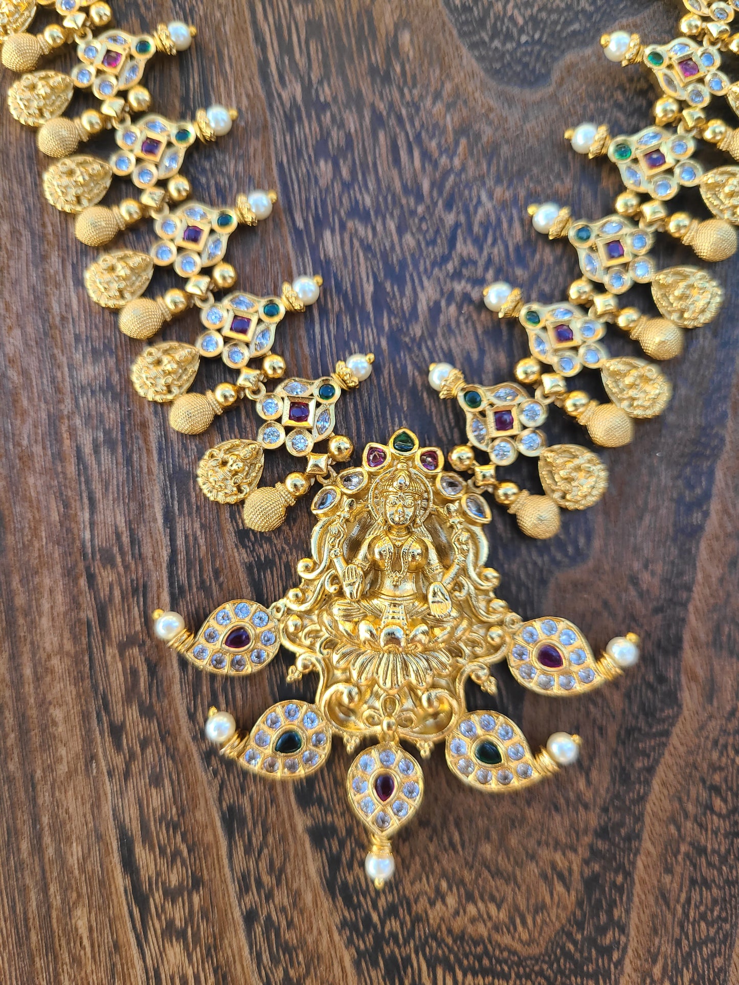 Satya designer gold plated necklace set