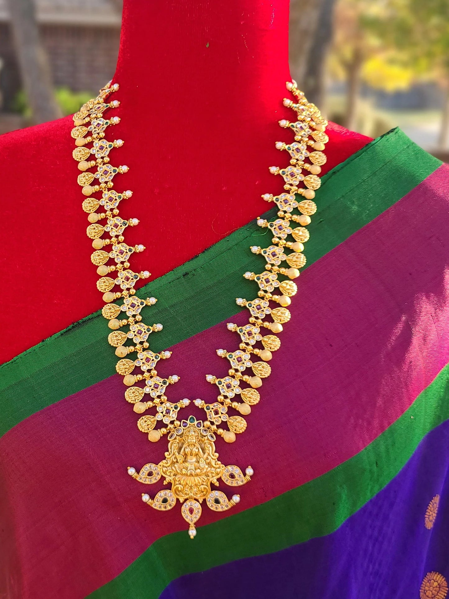 Satya designer gold plated necklace set
