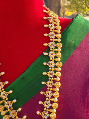 Satya designer gold plated necklace set