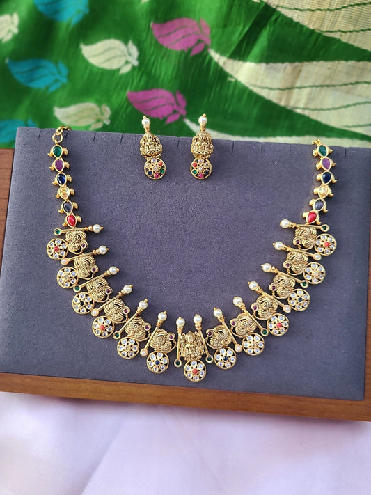 Kamala designer gold plated necklace set