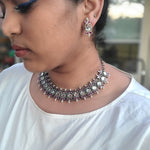 Ariyah silver alike necklace set